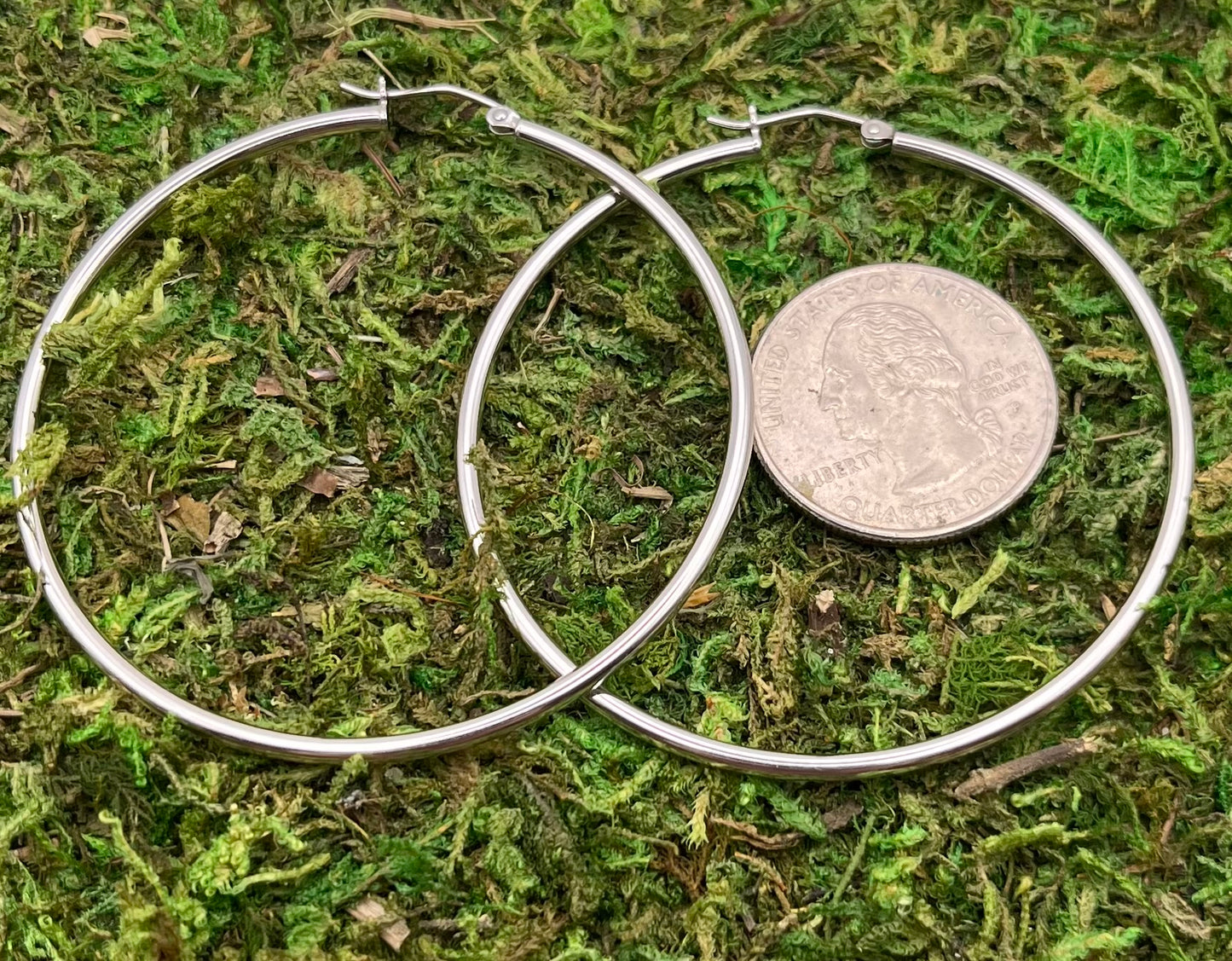 Hoop Earrings Sterling Silver 2mm