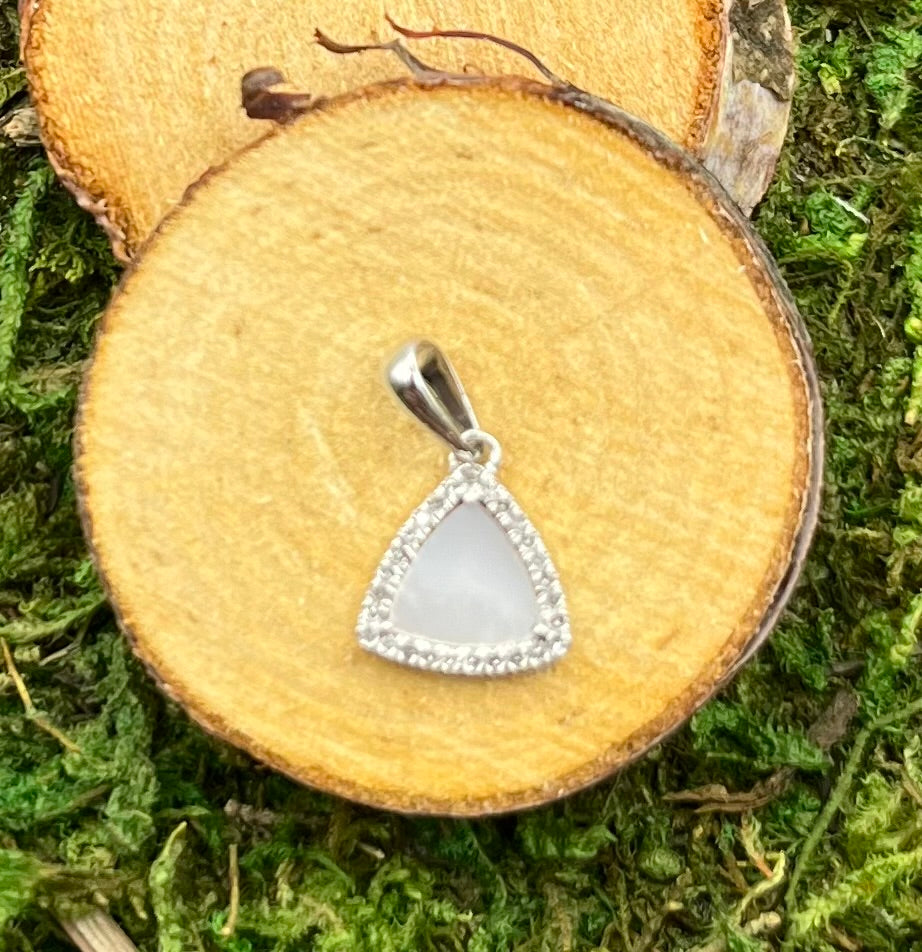 Mother of Pearl/ Diamond Pendant