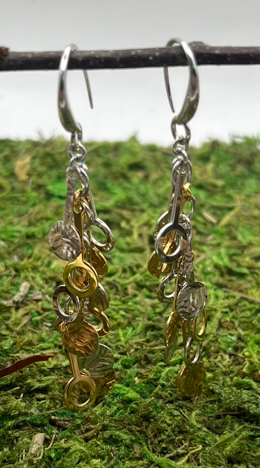 Gold Plate and Sterling Silver Earrings