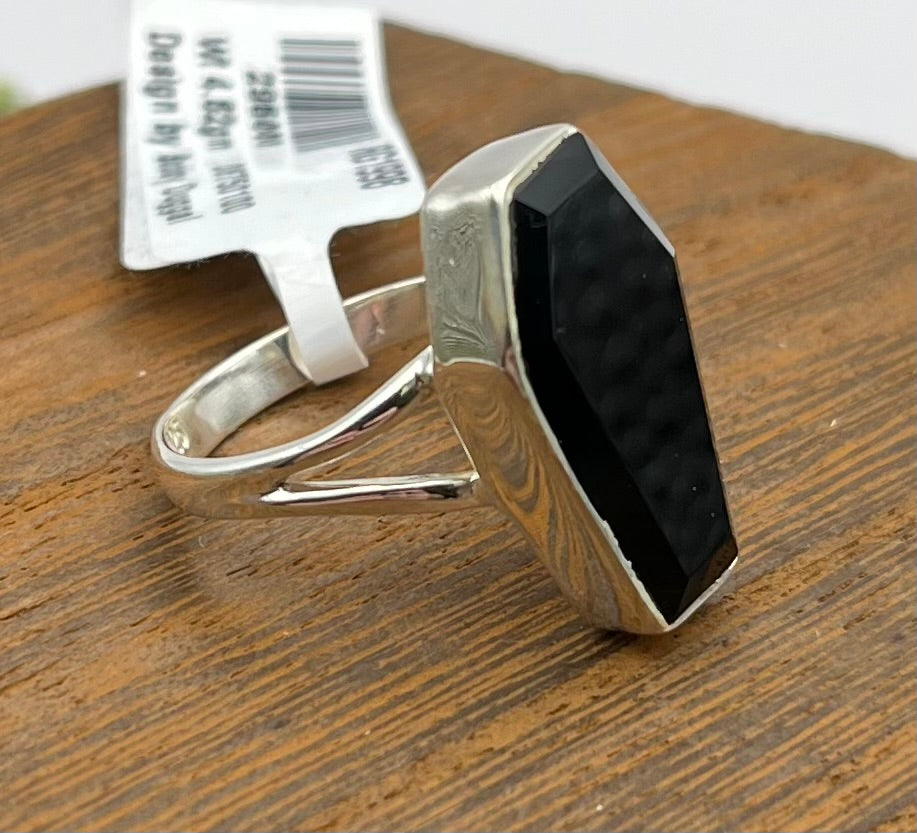 Sterling Silver "Coffin" Ring